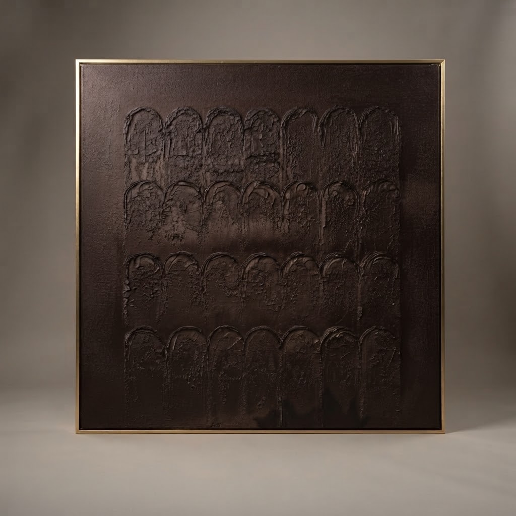 Cuadro textura arcos oscuro